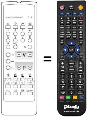 Gleichwertige Fernbedienung Neckermann 795 / 702