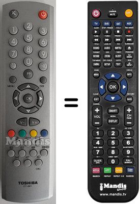 Gleichwertige Fernbedienung Toshiba 32 WH 37 G