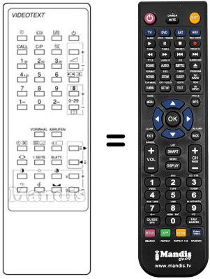Replacement remote control CT-9187 A