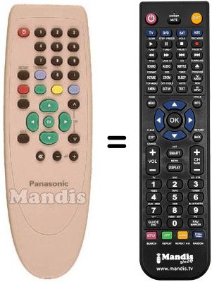 Télécommande équivalente Panasonic TU-CT20CN Télécommande équivalente Panasonic TU-CT20CN