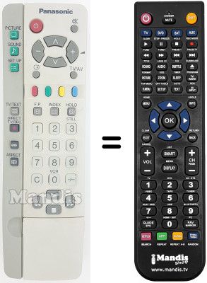 Gleichwertige Fernbedienung Panasonic TX-29PS10 D Gleichwertige Fernbedienung Panasonic TX-29PS10 D