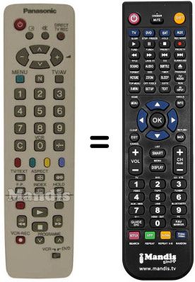 Gleichwertige Fernbedienung Panasonic TX-32PS1 D Gleichwertige Fernbedienung Panasonic TX-32PS1 D