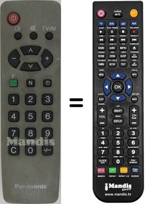 Replacement remote control Panasonic TC-14JR1 C