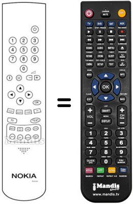 Télécommande équivalente Ingelen FP 82 F 7 Télécommande équivalente Ingelen FP 82 F 7