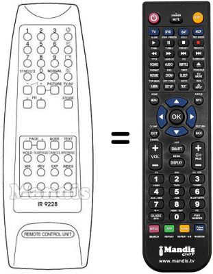 Replacement remote control Sound Color TVC 2805