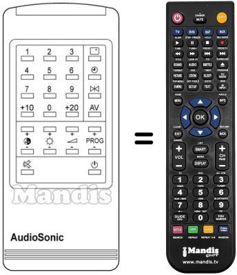 Replacement remote control Audiosonic KT 8451