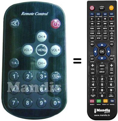 Télécommande équivalente Amstrad LCT 1044