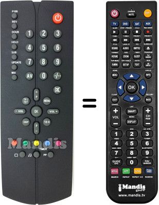 T&eacute;l&eacute;commande &eacute;quivalente Roadstar CTV 2834 TS / S