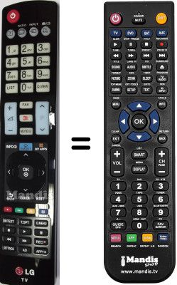 Gleichwertige Fernbedienung LG 50 LA 690 Gleichwertige Fernbedienung LG 50 LA 690