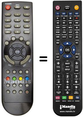 Gleichwertige Fernbedienung Changhong LT 24F2A