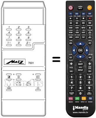 Télécommande équivalente MECATRON 7601