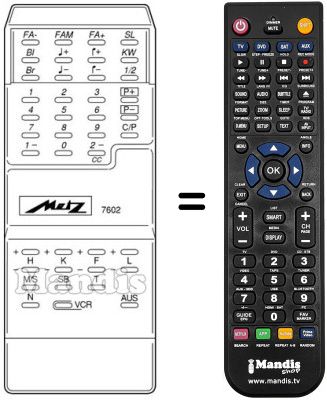 Télécommande équivalente MECATRON 7602