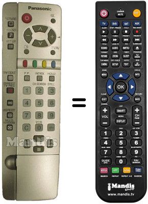 Télécommande équivalente Panasonic TH-42PA20 Télécommande équivalente Panasonic TH-42PA20