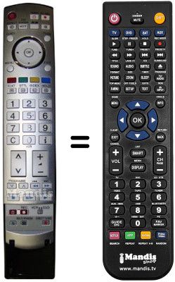 Télécommande équivalente N2QAKB000056 Télécommande équivalente N2QAKB000056