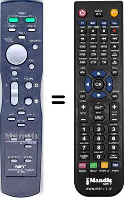 Télécommande équivalente Nec 42 VP 4 Télécommande équivalente Nec 42 VP 4