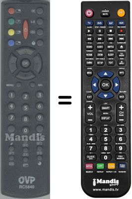 Gleichwertige Fernbedienung RC 5840