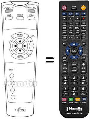 Replacement remote control Fujitsu PDS 4222