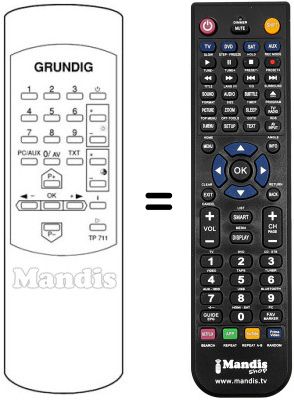 Telecomando equivalente Grundig T 55-843 FR