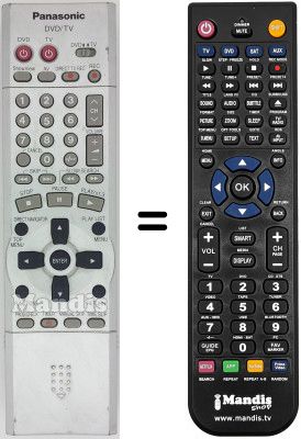 Télécommande équivalente EUR 7615KPO Télécommande équivalente EUR 7615KPO