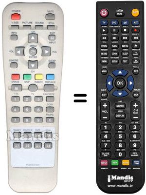 Télécommande équivalente Daewoo PDP 42 NESI-T1 Télécommande équivalente Daewoo PDP 42 NESI-T1