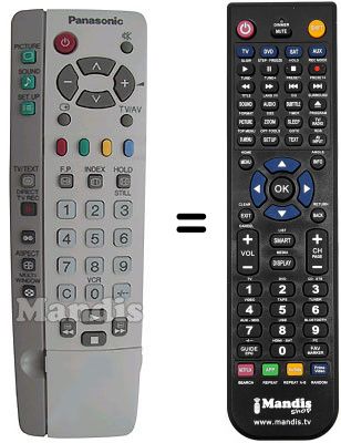 Gleichwertige Fernbedienung Panasonic EUR 511268 Gleichwertige Fernbedienung Panasonic EUR 511268