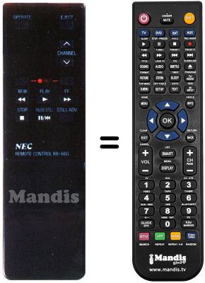 Télécommande équivalente RB-66 G Télécommande équivalente RB-66 G