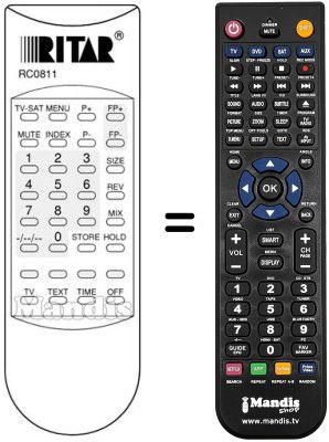 Télécommande équivalente RC 0811