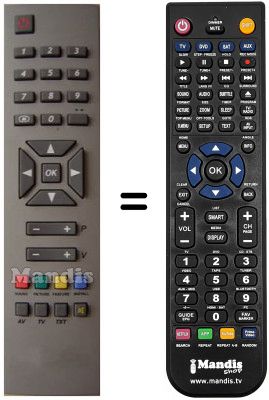 Gleichwertige Fernbedienung RC 1241