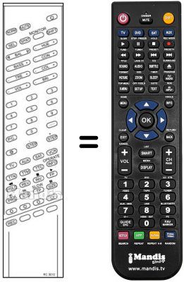 Télécommande équivalente RC 3010