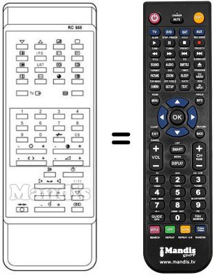 Gleichwertige Fernbedienung RC 658