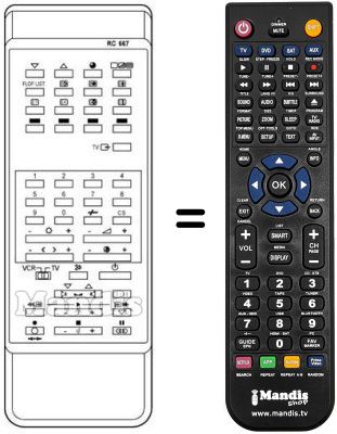 Telecomando equivalente Sanyo CEP 2557
