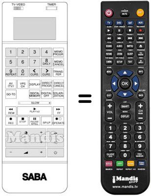 Télécommande équivalente RC 8B20