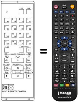 Replacement remote control RC 97