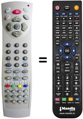 Télécommande équivalente Autovox AX 14DVX 07