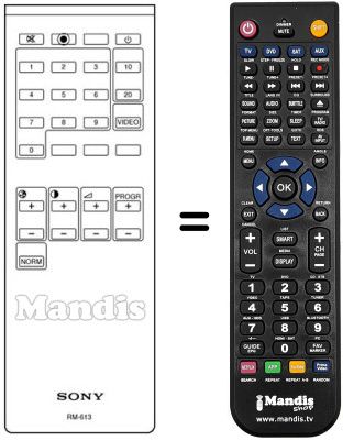 Replacement remote control RM-613