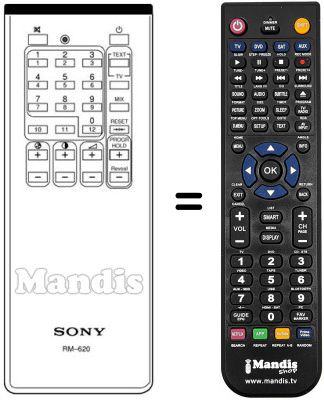 Replacement remote control RM-620