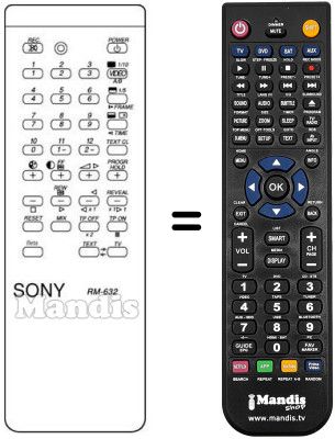 Replacement remote control RM-632
