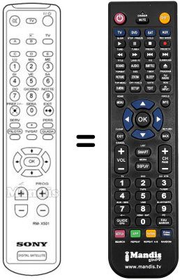 Replacement remote control RM-X501