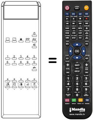 Telecomando equivalente ELCIT RM 215 Telecomando equivalente ELCIT RM 215