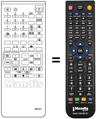 Replacement remote control RM 673