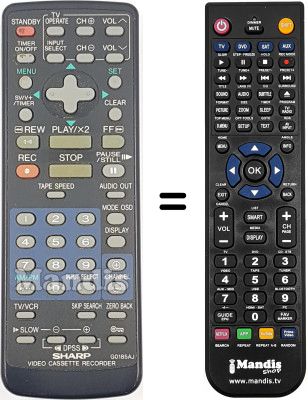 Télécommande équivalente Sharp VC MH671 GM