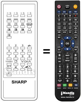 Replacement remote control RRMCG 1014 BMSA