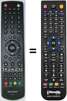 Télécommande équivalente Sharp RC 1910
