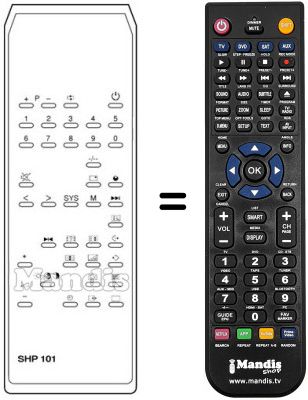 Gleichwertige Fernbedienung SHP 101