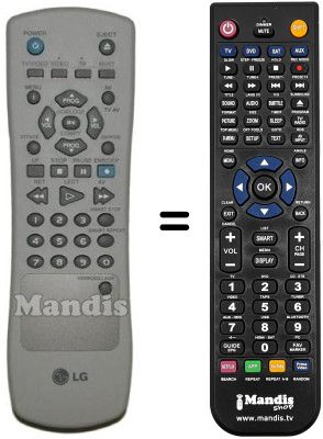 Gleichwertige Fernbedienung LG STV 365 Gleichwertige Fernbedienung LG STV 365