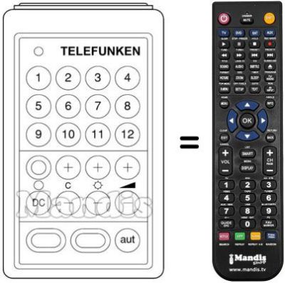 Gleichwertige Fernbedienung SUPERSONIC 3001