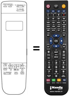 Télécommande équivalente Naonis SV 76