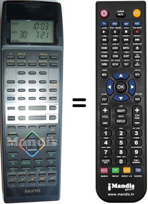 Gleichwertige Fernbedienung Sanyo VHR-D5900 I