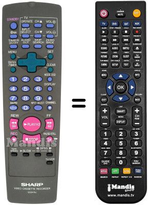 Télécommande équivalente Sharp VC GH600