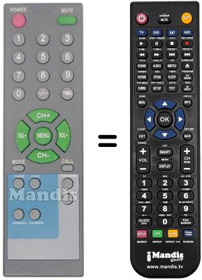 Télécommande équivalente Amstrad T 1010